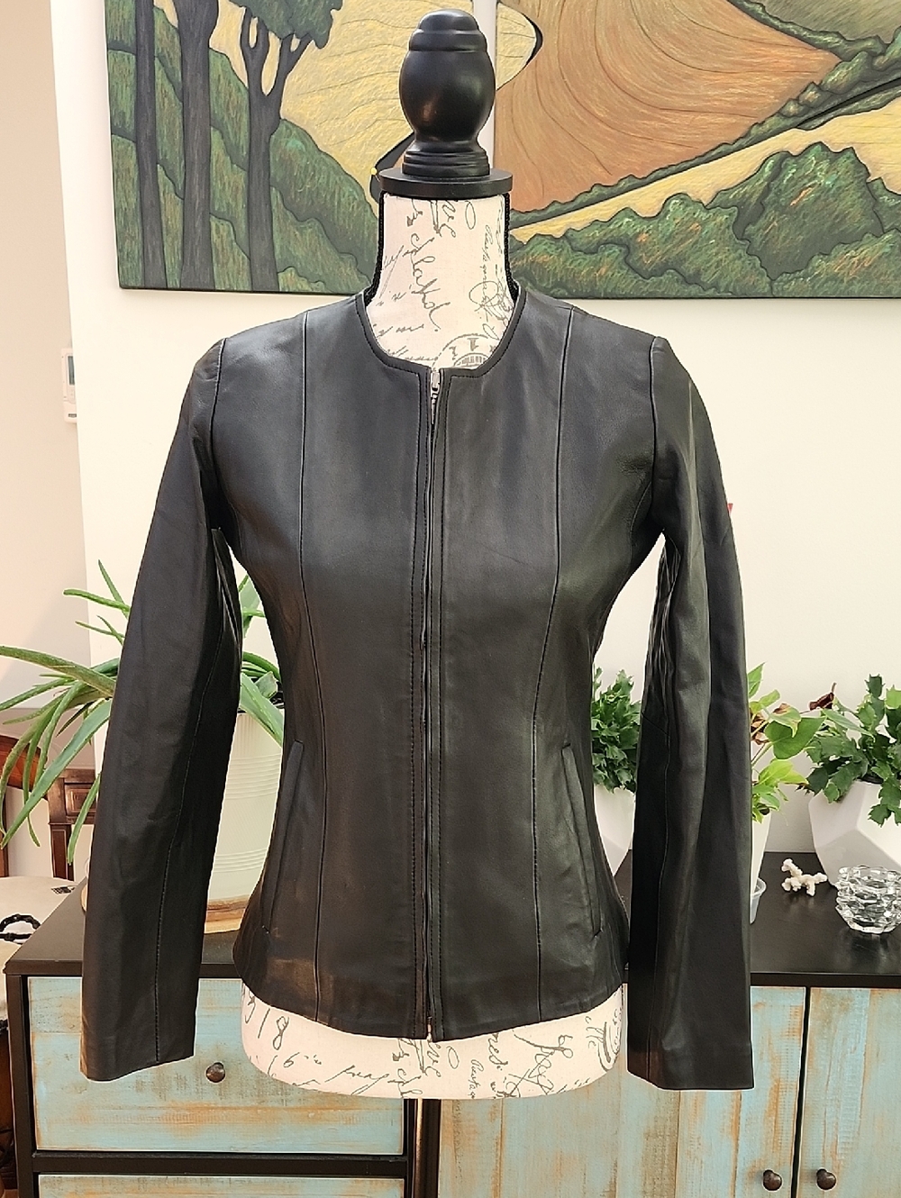 D DOLLY LAMB Black Lambskin Leather Jacket - NWT